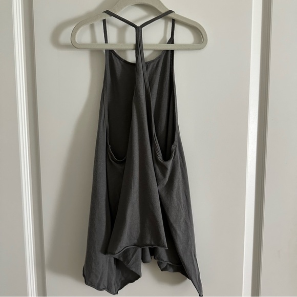Hollister Grey Flowy Racerback Tank Top Size Small - Picture 5 of 7